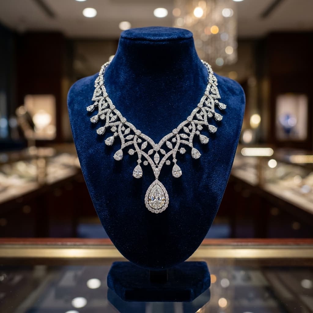 Royal Diamond Solitaire Necklace