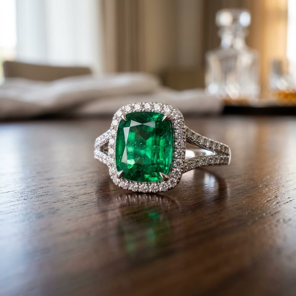 Emerald Enigma Cocktail Ring