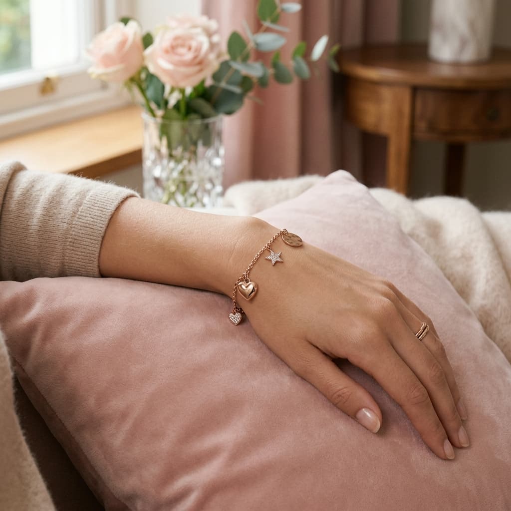 Rose Gold Charm Bracelet