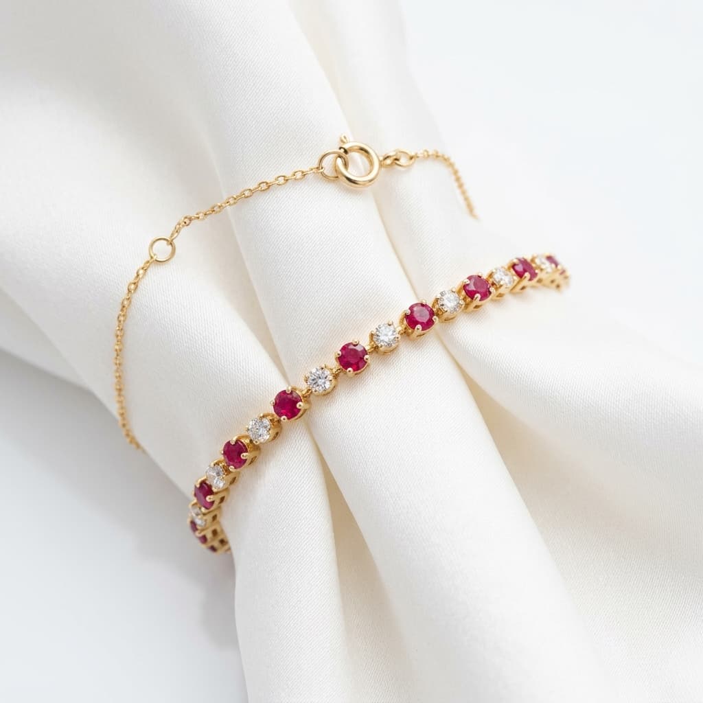 Imperial Ruby & Diamond Bracelet